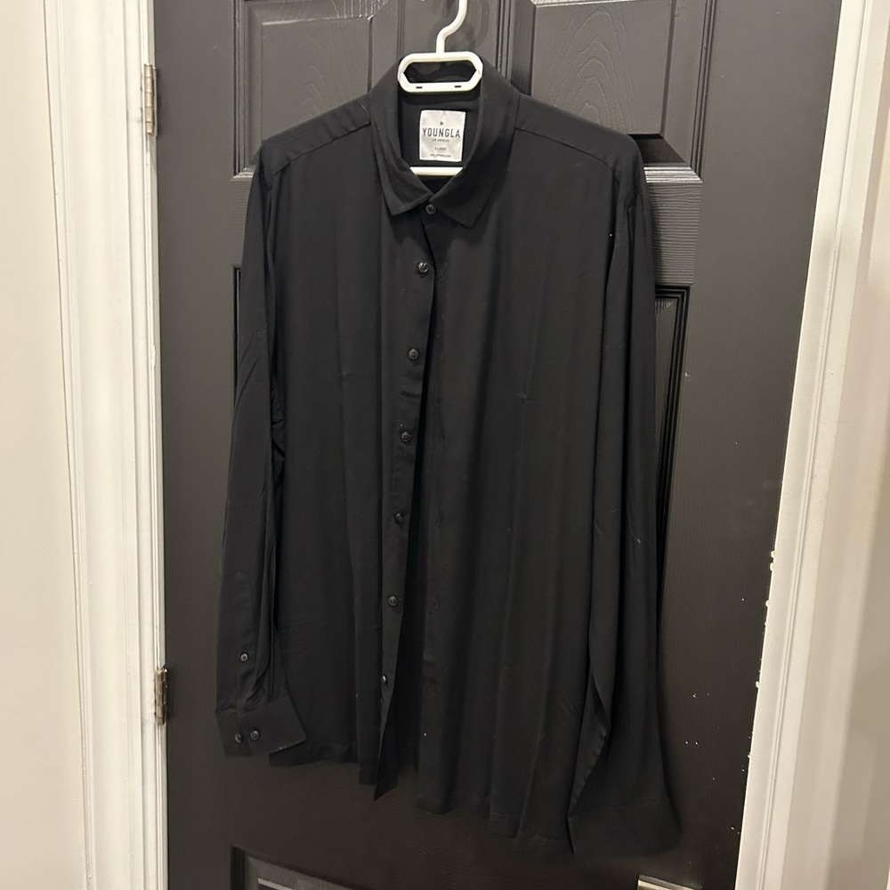 Young LA Black XL dress shirt - Picture 1 of 3